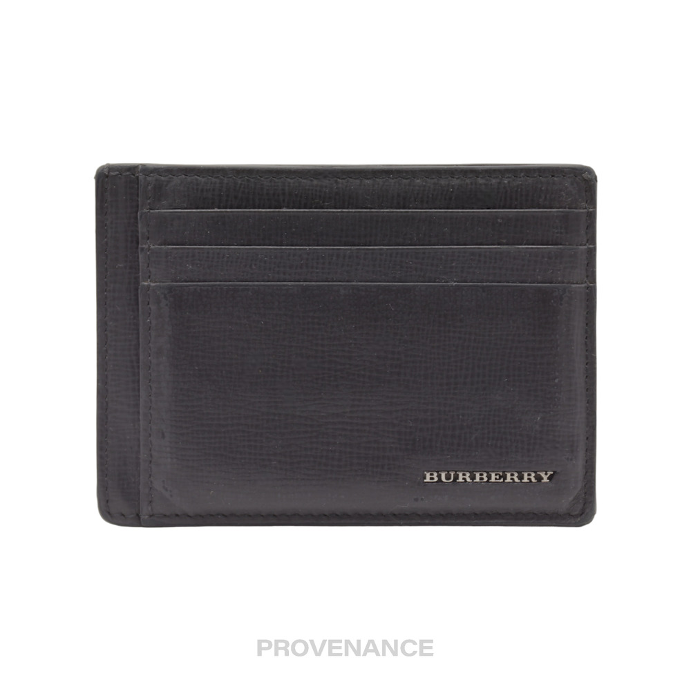 🔴 Burberry Money Clip Card Wallet - Charcoal